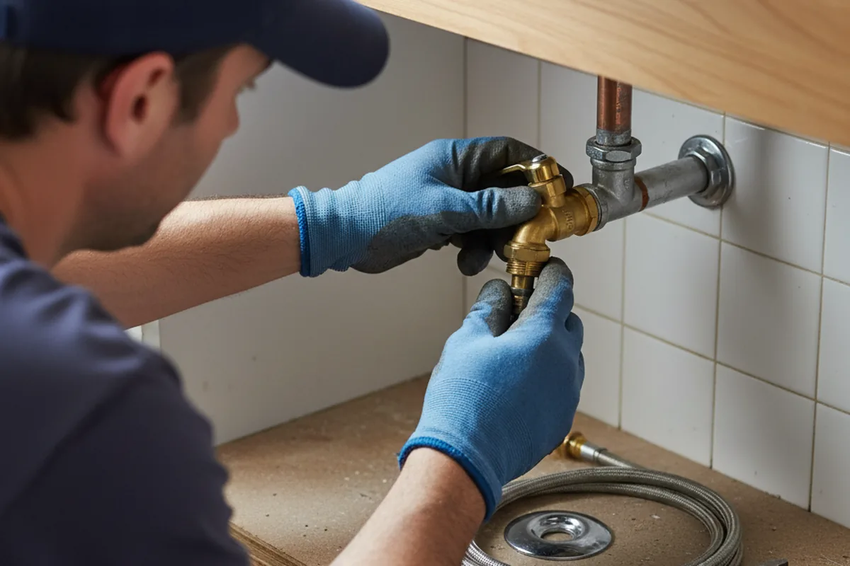 Shutoff valve and fitting work during Faucet and Fixture Repair in Blue Ball
